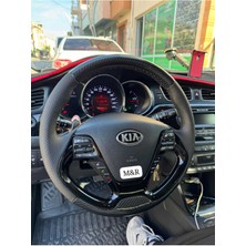 Kia Ceed Orijinal Parlak Kristal Karbon Deri Kaplama Direksiyon Kılıfı