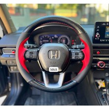 Honda Fe 1 Tasarım Orijinal Parlak Kristal Karbon Deri Kaplama Direksiyon Kılıfı