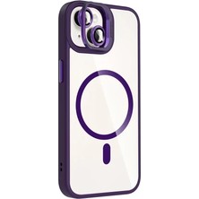 Zipax Apple iPhone 13 Uyumlu Kılıf M-Safe Şarj Özellikli Lensli Standlı Azn-Remim