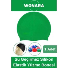 Wonara Özel Tasarım Kaymaz Suya Dayanıklı Sızdırmaz Silikon Elastik Şapka Havuz ve Deniz Için Yüzme Bonesi