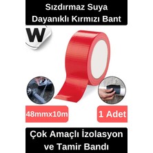 Wonara Sızdırmaz Suya Dayanıklı Kırmızı Renk Çok Amaçlı Tamir ve Izolasyon Bandı 10M 1 Adet