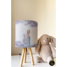 Talia Home Elsa Desenli Elsalı Çocuk Odası Abajur Masa Lambası TLAB-028