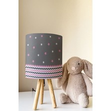 Talia Home Yıldız Desenli Çocuk Odası Abajur Masa Lambası TLAB-154
