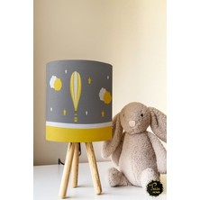 Talia Home Sarı Balon Desenli Çocuk Odası Abajur Masa Lambası TLAB-019