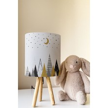 Talia Home Dekoratif Dağ Desenli Gökyüzü Çocuk Odası Abajur Masa Lambası TLAB-317