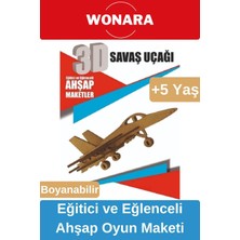 Wonara 3D Eğitici Zeka Geliştirici Boyanabilir Ahşap Puzzle - Ebeveyn ve Çocuk Için Demonte Oyun Maketi