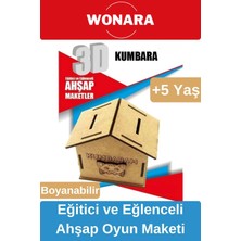 Wonara 3D Eğitici Zeka Geliştirici Boyanabilir Ahşap Puzzle - Ebeveyn ve Çocuk Için Demonte Oyun Maketi