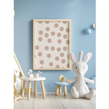 Fuart.Co Pembe Noktalar Temalı Çocuk Odası Posteri Kuşe Baskı (Çerçevesiz) CCFU