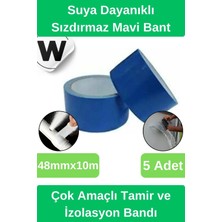 Wonara Sızdırmaz Suya Dayanıklı Mavi Renk Çok Amaçlı Tamir ve Izolasyon Bandı 10M 5 Adet