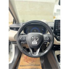 Toyota Corolla 2021 Kristal Karbon Orijinal Kaplama Deri Direksiyon Kılıfı