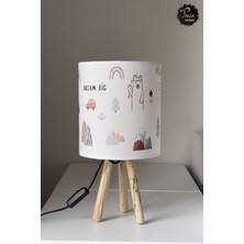 Talia Home Dream Big Bulutlar Yıldızlar Desenli Çocuk Odası Abajur Masa Lambası TLAB-057