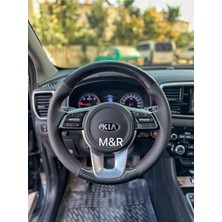 Kıa Sportage 2019 Model Orjinal Tam Kaplama Parlak Kristal Karbon Deri Direksiyon Kılıfı