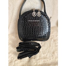 Tuel Timsah Derisi Şekilli Kısa&uzun Askılı 3cepli Kadın Çanta