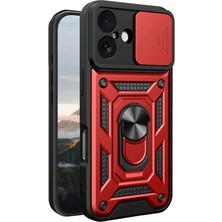 Zipax Apple iPhone 17 Uyumlu Kılıf Standlı Kamera Korumalı Tank Kapak Azn-Pars