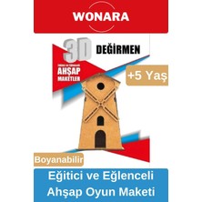 Wonara 3D Eğitici Zeka Geliştirici Boyanabilir Ahşap Puzzle - Ebeveyn ve Çocuk Için Demonte Oyun Maketi