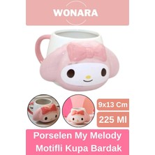Wonara Özel Tasarım Sevgili Arkadaş Şık ve Dekoratif Hediyelik Porselen My Melody Motifli Kupa Bardak