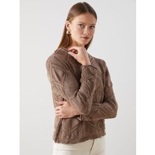 Lc Waikiki Yeni Sezon Bisiklet Yaka Ajurlu Kadın Triko Kazak