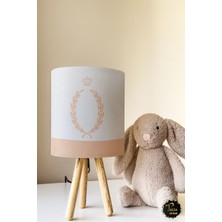 Talia Home Taç Desenli Çocuk Odası Abajur Masa Lambası TLAB-026