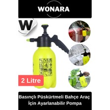 Wonara Ergonomik Ayarlanabilir Basınçlı Püskürtmeli 2 Litre Profesyonel Bahçe Araç Temizleme Pompası