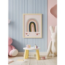 Fuart.Co Kalpli Gökkuşağı Temalı Çocuk Odası Posteri Kuşe Baskı (Çerçevesiz) CCFU