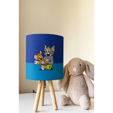 Talia Home Tom ve Jerry Desenli Çocuk Odası Abajur Masa Lambası TLAB-319