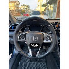 Honda Fc-5 Fc 5 Model Orjinal Tam Kaplama Parlak Kristal Karbon Deri Direksiyon Kılıfı