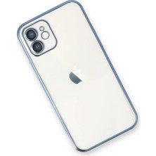 Zipax Apple iPhone 12 Uyumlu Kılıf Silikon Lazer Lensli Kamera Korumalı Azn-Razer