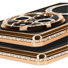 Zipax Xiaomi Redmi 14C Uyumlu Kılıf M-Safe Şarj Özellikli Simli Taşlı Azn-Joketaşlı