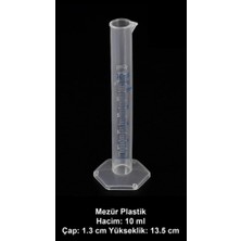 Labolist Mezür 10 ml Plastik Ölçü Kabı Şeffaf – Uzun Form