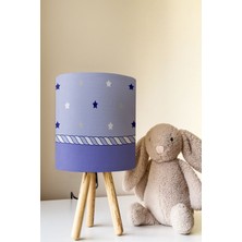 Talia Home Lila Yıldızlar Çocuk Odası Abajur Masa Lambası TLAB-058