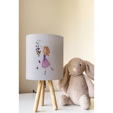 Talia Home Kelebekli Kız Çocuk Odası Abajur Masa Lambası TLAB-173