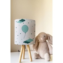 Talia Home Yeşil Balon Desenli Çocuk Odası Abajur Masa Lambası TLAB-200