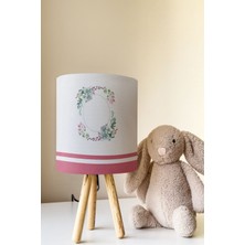 Talia Home Çiçek Desen Çocuk Odası Abajur Masa Lambası TLAB-142