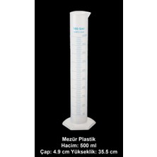 Labolist Mezür 500 ml Plastik  Ölçü Kabı Şeffaf – Uzun Form
