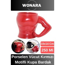Wonara Özel Tasarım Sevgili Arkadaş Şık ve Dekoratif Hediyelik Porselen Vücut Motifli Kupa Bardak