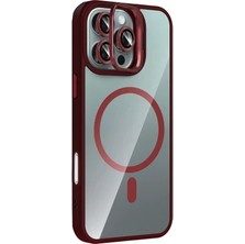 Zipax Apple iPhone 14 Pro Max Uyumlu Kılıf M-Safe Şarj Özellikli Lensli Standlı Azn-Remim