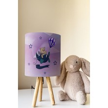 Talia Home Uçan Ayı Desenli Çocuk Odası Abajur Masa Lambası TLAB-072