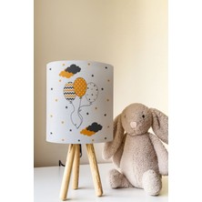 Talia Home Balonlar ve Bulutlar Desenli Çocuk Odası Abajur Masa Lambası TLAB-271