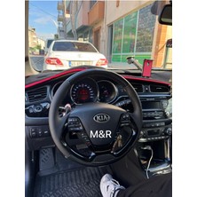 Kia Ceed Kristal Karbon Orijinal Kaplama Deri Direksiyon Kılıfı