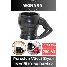 Wonara Özel Tasarım Sevgili Arkadaş Şık ve Dekoratif Hediyelik Porselen Vücut Motifli Kupa Bardak