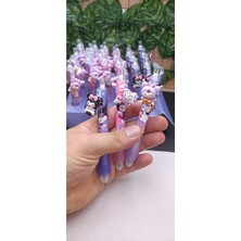 Meyra Accessories Sanrio Kawaii 3D Kuromi Dönen Figürlü Tükenmez Jel Kalemler Rengarenk Sevimli Hediyelik Kalemler 1AD
