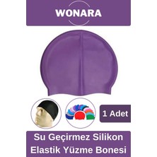 Wonara Özel Tasarım Kaymaz Suya Dayanıklı Sızdırmaz Silikon Elastik Şapka Havuz ve Deniz Için Yüzme Bonesi