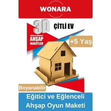 Wonara 3D Eğitici Zeka Geliştirici Boyanabilir Ahşap Puzzle - Ebeveyn ve Çocuk Için Demonte Oyun Maketi