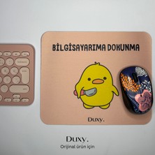 Duxy Sevimli Civciv Mouse Pad, 23X19 Cm, Kaymaz Taban, Ev, Ofis ve Oyun Için Rahat Mousepad