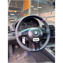 Bmw Çatal Direksiyon Orijinal Parlak Kristal Karbon Deri Kaplama Direksiyon Kılıfı