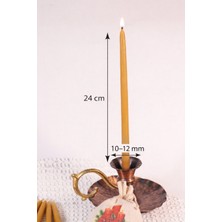 Frig Lavanta Tasarım Hediyelik Doğal Balmumu Kilise Mumu Seti 6’lı (24 Cm) + Lavanta Kesesi | Kraft Kutuda