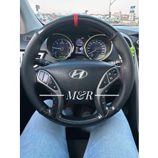 Kristal Karbon Nokta Deri Direksiyon Simit Kılıf(Tüm Araç Modellere Dikilir Ford Hyundai Renaultvb.)