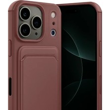 Zipax Apple iPhone 17 Pro Uyumlu Kılıf Kartlıklı Silikon Kılıf Azn-Kelvin