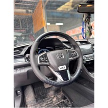 Honda Fc 5 Orijinal Parlak Kristal Karbon Deri Kaplama Direksiyon Kılıfı