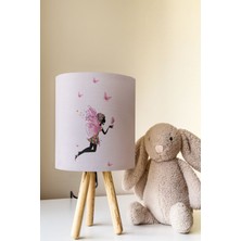Talia Home Kelebek Kız Çocuk Odası Abajur Masa Lambası TLAB-062